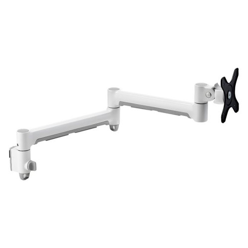 ATDEC Atdec AWM-A71-W white long swing arm for multi-monitor setup with adjustable mechanism.