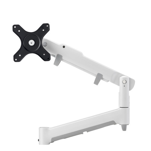 ATDEC Atdec AWM-AD-W dynamic monitor arm white with black VESA mount plate, recyclable aluminum 20lb capacity