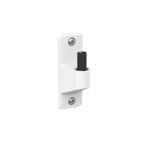 ATDEC Atdec AWM-W-W wall mount bracket in white aluminium with silver screws, supporting up to 18kg loads '"awm-w-w"