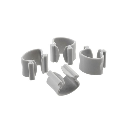 ATDEC Matte Silver SC4S 4 cable clips for cable management with durable composite design.