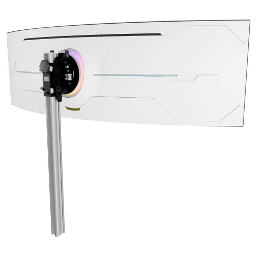 ATDEC AWMS-BT75 Silver monitor mount holds 24-57" curved or flat screens securely.