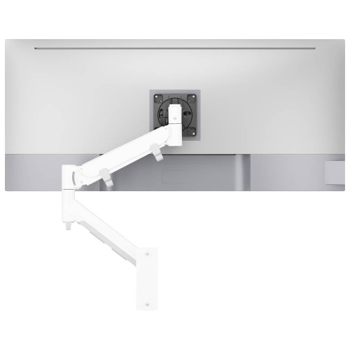 ATDEC AWMS-HXW White dynamic wall mount for large displays, heavy duty capacity, spring-assisted arm, retractable design.