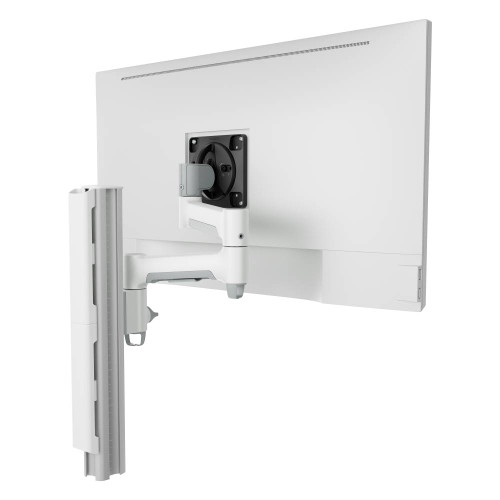 ATDEC AWMS-4640 White single swing arm monitor mount for 34" displays with ergonomic design.