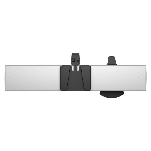 ATDEC AWM-S-S silver monitor slider mount with 236mm (9.29") horizontal adjustment mechanism.