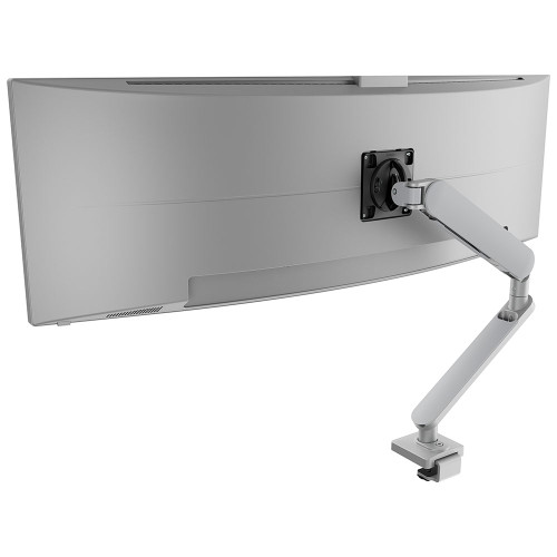 ATDEC AWS-ORA10 Silver monitor arm for 27"-49" monitors, Ora10 ergonomic design, silver finish.