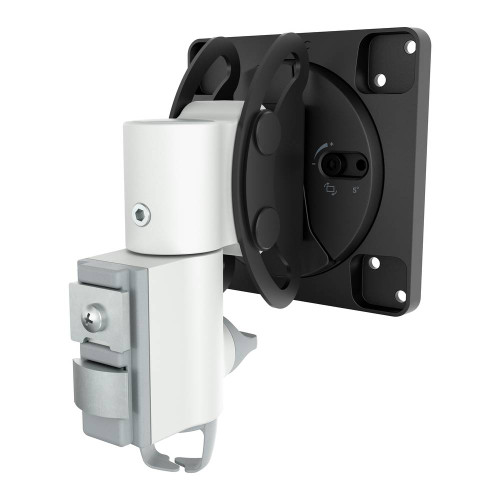 ATDEC AWM-A13HT-W dynamic single-link monitor arm, white finish, VESA 75x75 and 100x100, channel clamp.