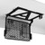 ATDEC Black AD-AC-PH-B hinged media storage panel with mesh bottom, perfect for video conference rooms.
