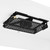 ATDEC Black AD-AC-PH-B sliding media storage panel with cable management and lattice design.