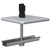 ATDEC Silver AW-FB-S desk clamp for attaching Ora monitor arms with 55mm thick desks, 3.15"" grommet hole.