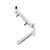 ATDEC White heavy-duty AWM-AHX-W monitor arm with gas-strut mechanism, suitable for large displays and 