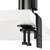 ATDEC Atdec AWM-FH-B desk clamp features adjustable screws, strong metal, and recyclable materials in black. "A WM-FH-B" desk clamp mounting solution.
