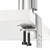 ATDEC Atdec AWM-FH-S desk clamp in silver, adjustable aluminum design for various desk thickness, 'AWM-FH-S' fixture, 0-2 5/8" range.