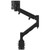 ATDEC FORTIS Black monitor arm AWMS-HXB-H-B-V, a sturdy and adjustable desk clamp for large monitors.