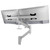 ATDEC AWMS-RHXW-s Silver tandem wall mount holds two displays horizontally, point of service compatible.