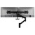 ATDEC AWMS-RHXW tandem wall mount holding two displays in black with adjustable arm securely. ATDEC AWMS-RHXW tandem wall mount holding two displays in black with adjustable arm securely.