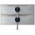 ATDEC AWMS-2-BT75-G-S dual monitor mount, 60-80mm grommets included, silver.