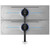 ATDEC AWMS-2-BT75-G-B dual monitor mount with grommet fixing for heavy duty ultrawide stacked displays.