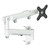 ATDEC AWMS-DW White wall mount monitor arm with adjustable spring-assisted, sleek modern design.
