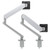 ATDEC Ora Duo Silver monitor arms, AW-ORA2-F-S, adjustable dual silver arms for mounting two monitors.