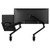 ATDEC AW-ORA-F-DUO-AWM-N-B Ora-F Duo Laptop Combo Black with dual monitor arms and laptop tray.