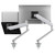 Two Ora with C-clamp and a laptop tray in silver