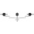 ATDEC AWMS-3-137S4 White triple monitor mount with adjustable arms and VESA plates installed securely.