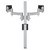 ATDEC AWMS-3-TH467 Silver triple stack monitor mount holds ultrawide and two smaller monitors, 'awms-3-th467-g-s'.