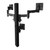 ATDEC AWMS-3-TH467 Black triple stack monitor mount with ultrawide and adjustable arms setup, 2-layer display configuration.