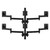 ATDEC AWMS-6-13717 Black hex monitor mount for six screens up to 24 inches securely.