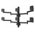 ATDEC AWMS-6-13717 hex monitor mount, black, holds six 24'' monitors with adjustability features, 'awms-6-13717'.