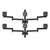 ATDEC AWMS-6-13717 Black monitor mount holding six screens up to 24 inches securely.