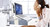 ATDEC AFS-AT-NBC Black desk mount combo with dual notebook and monitor arms, adjustable AFS-AT-NBC-b.
