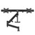ATDEC AWMS-RHXB black dual monitor mount for up to 27" displays with tandem movement. (awms-rhxb, ams-rhxb-b, awms-rhxb-c-b, awms-rhxb-h-b, awms-rhxb-g-b)