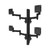 ATDEC Black AWMS-4-4675 monitor mount holding four 32-inch displays in two-over-two configuration securely.