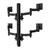 ATDEC AWMS-4-4675 Black monitor mount holds four 32" displays in a two-over-two configuration vertically.