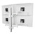 ATDEC AWMS-4-4675 white quad monitor mount holds four screens in two-over-two configuration up to 32&quot;.