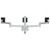 ATDEC AWMS-3-13714 Silver triple monitor swing arm mount for three monitors of different sizes.
