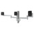 ATDEC AWMS-3-13714 Silver triple monitor mount with swing arms, supporting up to nine kilograms