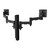 ATDEC AWMS-2-4640 Black dual monitor mount with adjustable arms and large tilt range capabilities.