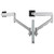 ATDEC AWMS-2-D40 Silver dual monitor mount with adjustable arms for sit-to-stand desks ("awms-2-d40").