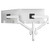 ATDEC AWMS-2-D40 White dual monitor mount with dynamic arms and medium post in white.