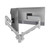 ATDEC AWMS-2-D13 Silver dual monitor mount with dynamic arms, silver finish, 38' monitor support