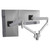 ATDEC AWMS-2-D13 Silver dual monitor mount with adjustable arms and 27" VESA fitting.