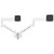 ATDEC AWMS-2-D13 White dual monitor mount, dynamic arms, smooth adjustability, white, up to 27".