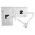 ATDEC AWMS-2-D13 White dual monitor mount with dynamic arms supports up to 27" monitors, "awms-2-d13-b-w".