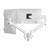 ATDEC AWMS-2-D13 White dual monitor arm for sit-to-stand desks with adjustable 38" dual monitors.