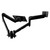 ATDEC AWMS-2-ND13 Black laptop-monitor combo mount with dynamic arms and VESA plate, for large screens and laptops.