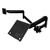 ATDEC AWMS-2-ND13 Black laptop-monitor combo with dual dynamic arms in black, holds laptops and monitors up.