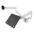ATDEC AWMS-2-ND13 White laptop-monitor mount in white with black laptop tray attached.