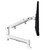 ATDEC AWMS-DB White monitor arm supports black monitor, adjustable ergonomic white support for offices.